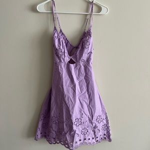 Zara Purple Cutout Mini Dress Size Medium